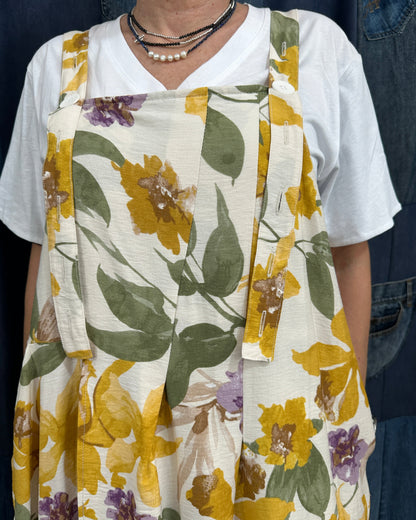 Sarafan Arhitectural cu Imprimeu Floral (S-XL)