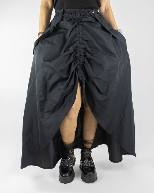 Fustă Neagră Convertibilă cu Bretele | O Singură Mărime (S-XL) | Qarma