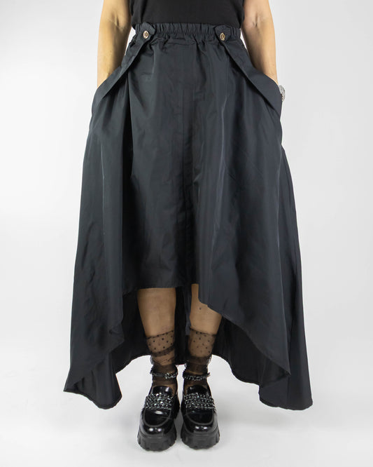 Fustă Neagră Convertibilă cu Bretele | O Singură Mărime (S-XL) | Qarma