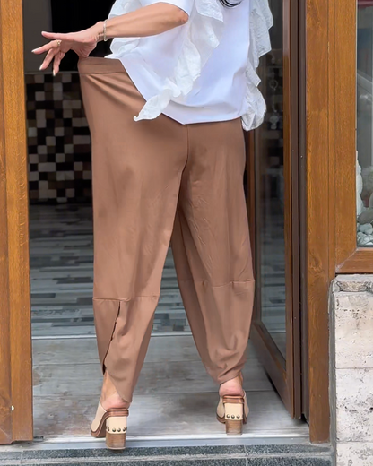 Pantaloni Arhitecturali Bej cu Croială Lalea (S-XL)