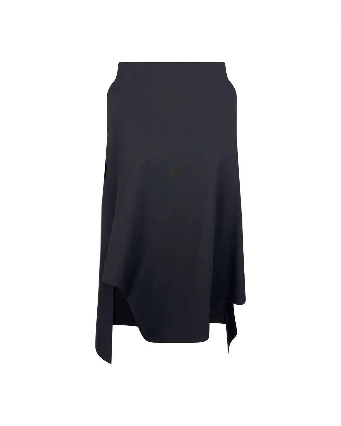 Capă Neagră Asimetrică Simplă | Talie Unică | Qarma