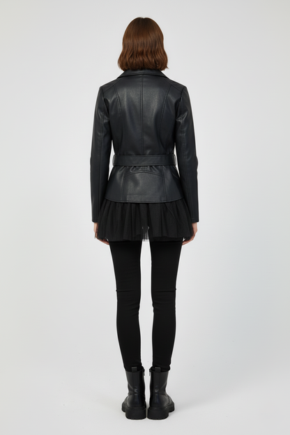 Jachetă Biker cu Tulle Punk (S-M-L)