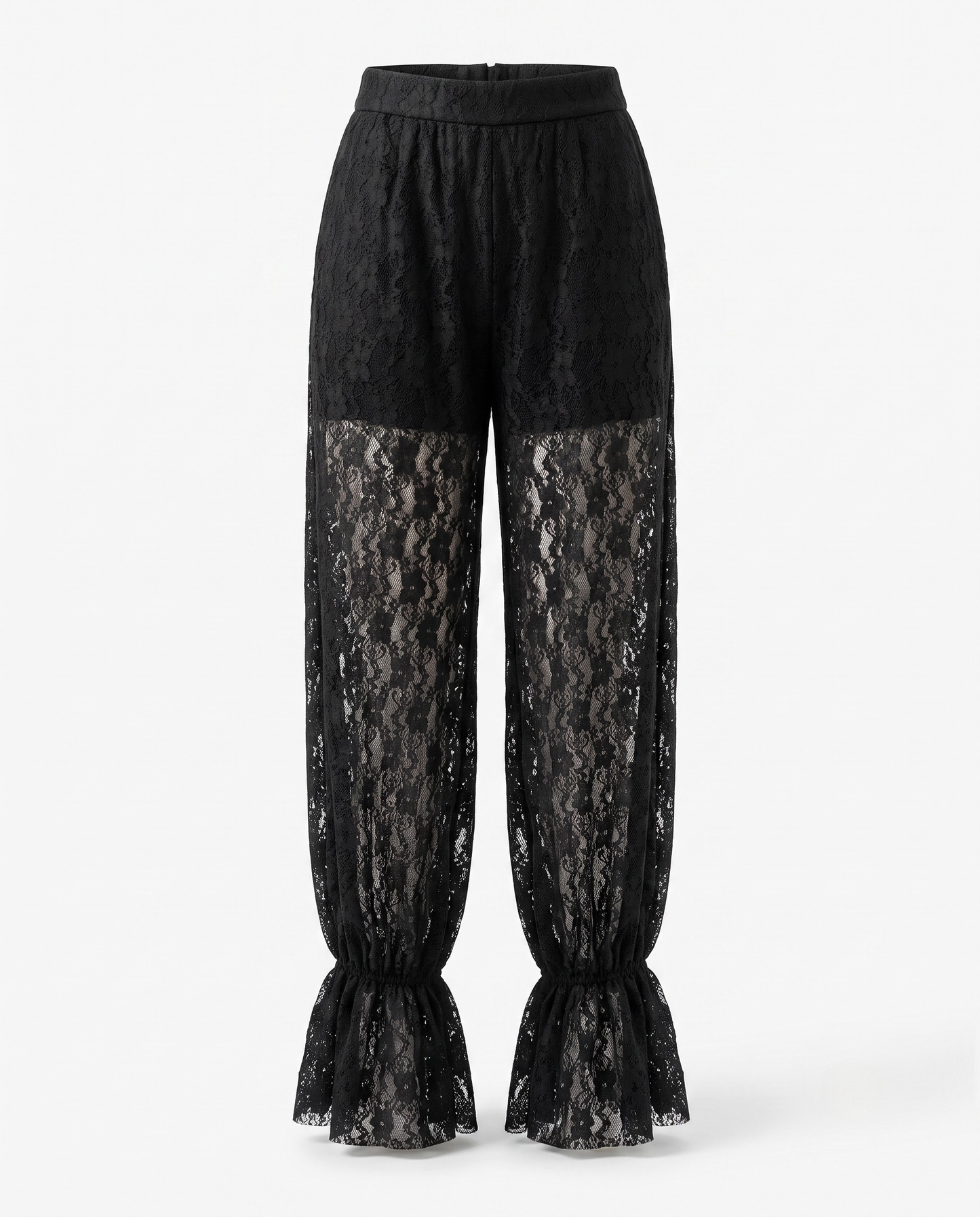 Pantaloni Arhitecturali din Dantelă cu Dublură Integrată (S-XL)