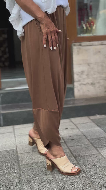 Pantaloni Arhitecturali Bej cu Croială Lalea (S-XL)