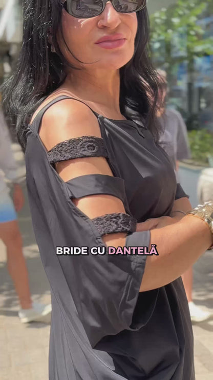 Pantaloni Arhitecturali din Dantelă cu Dublură Integrată (S-XL)