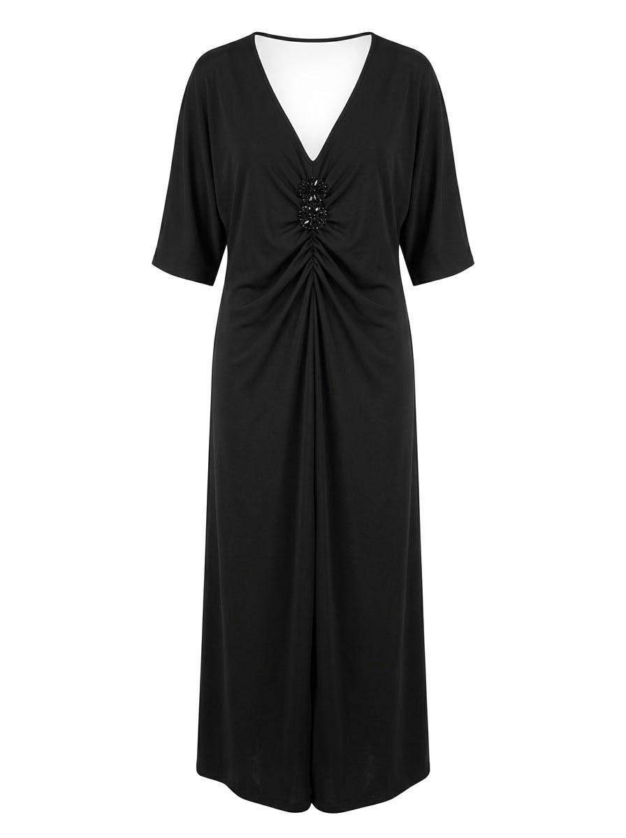 Rochie Neagră cu Anchior (S-XL)
